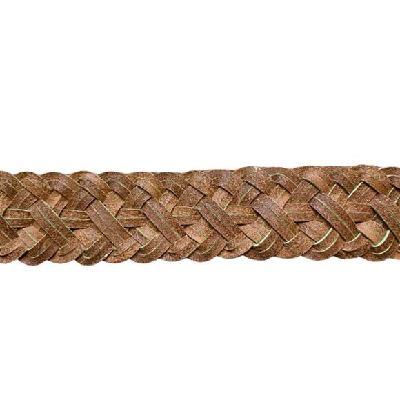 Light Green Vintage Talbots Woven Leather Belt (XS/S) - Picture 8 of 9